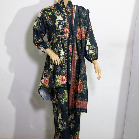 Black floral design-1