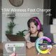G63 LED Table Lamp with Wireless Charger, Bluetooth Speaker, Sunrise Alarm Clock, and Ambient Lighting