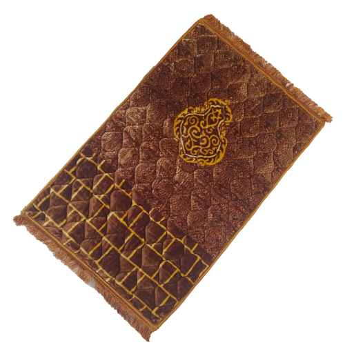 Gelafe Kaaba Prayer Mat-Brown