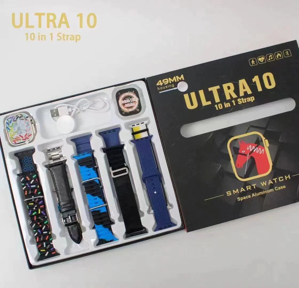 Ultra 10 Smartwatch 10‑in‑1 Strap Set