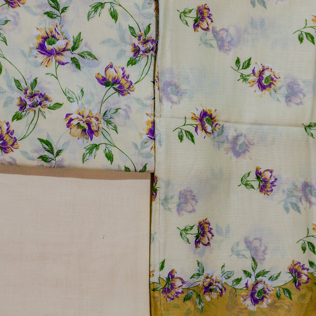 Cream White Floral Print-9