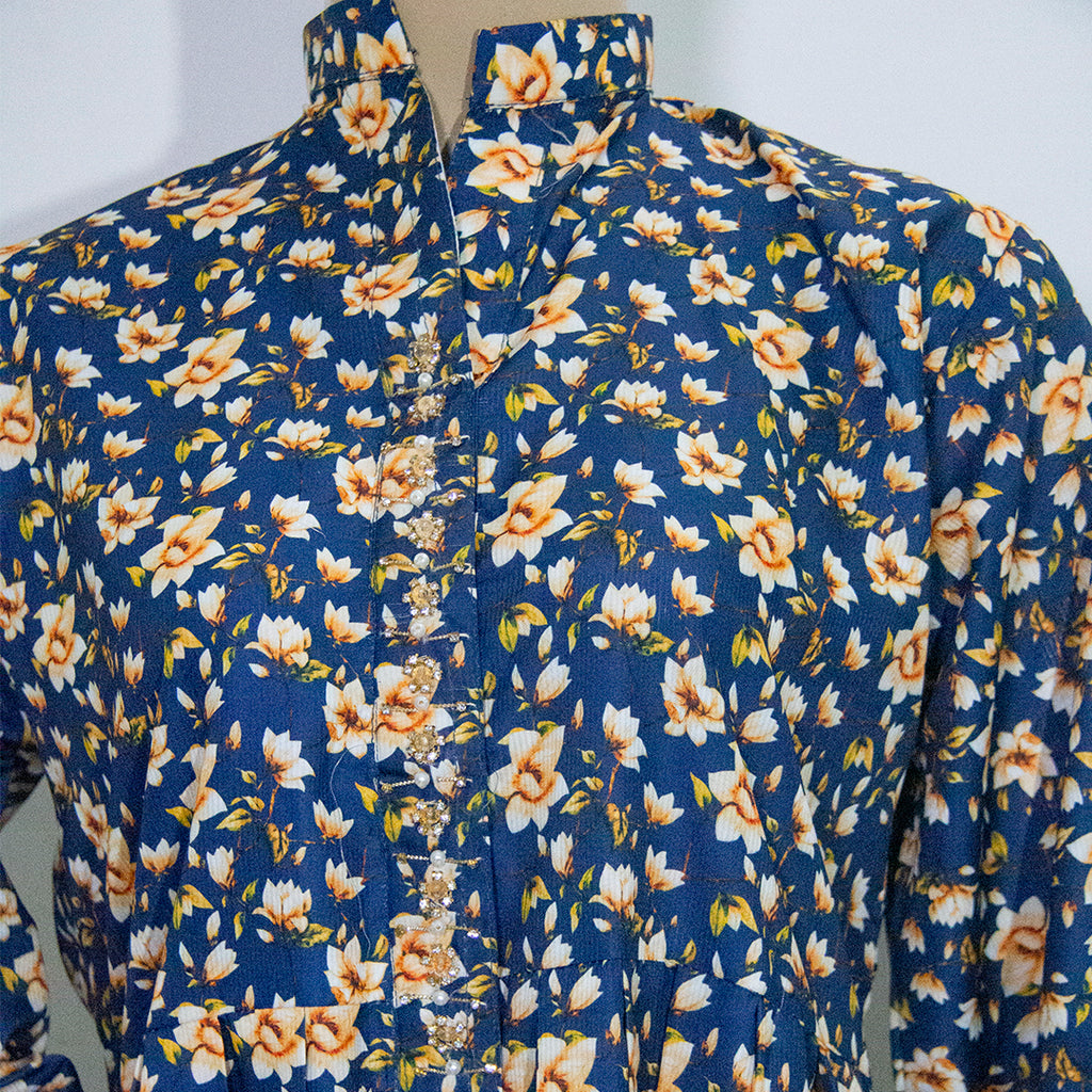 Blue floral design-2