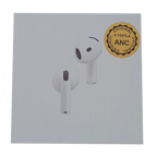 Earbuds 4 white wireless earphones with ANC on retail box