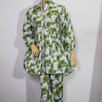 Green floral design-4