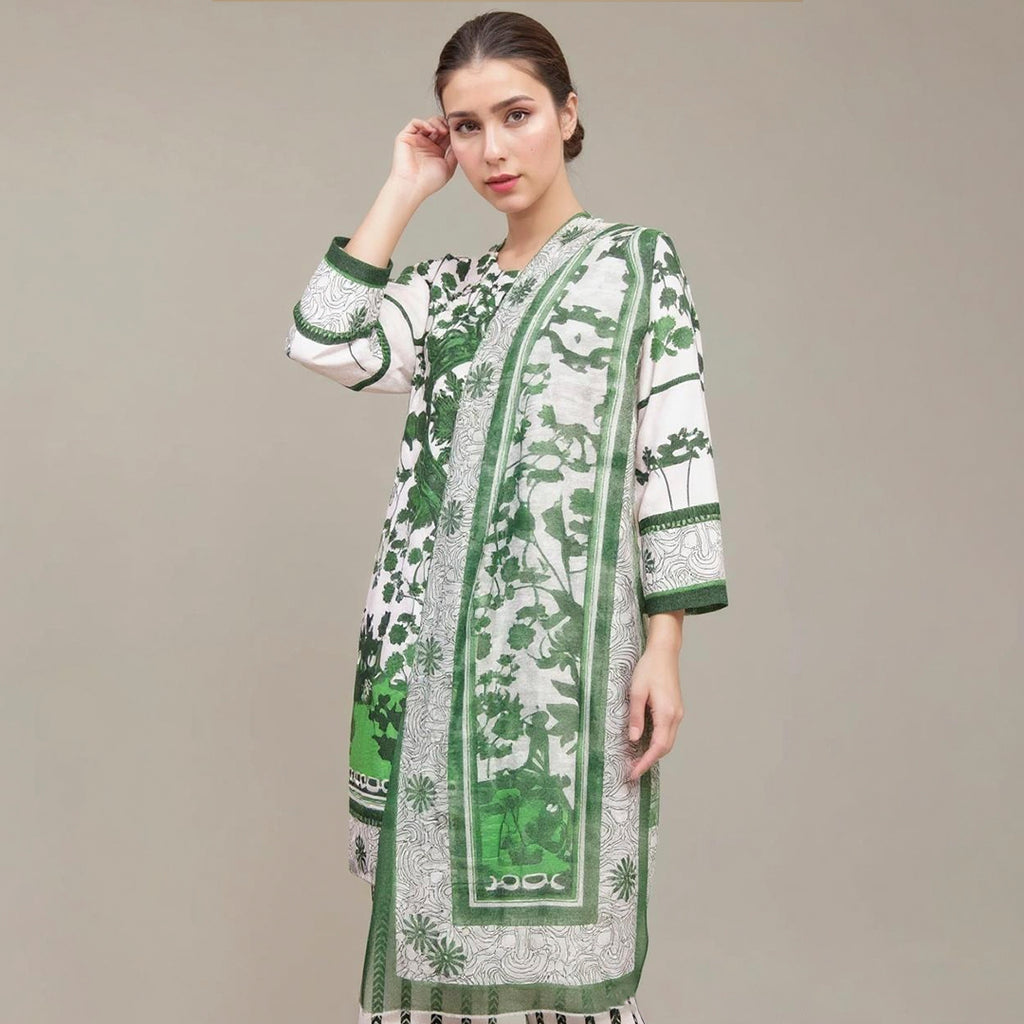 White & Green floral set 2