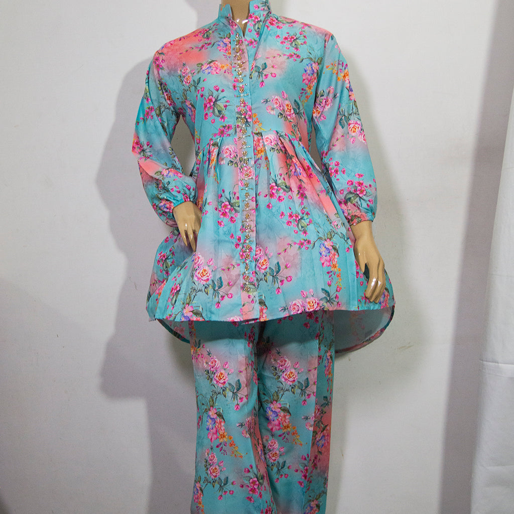 Light Blue floral design-6