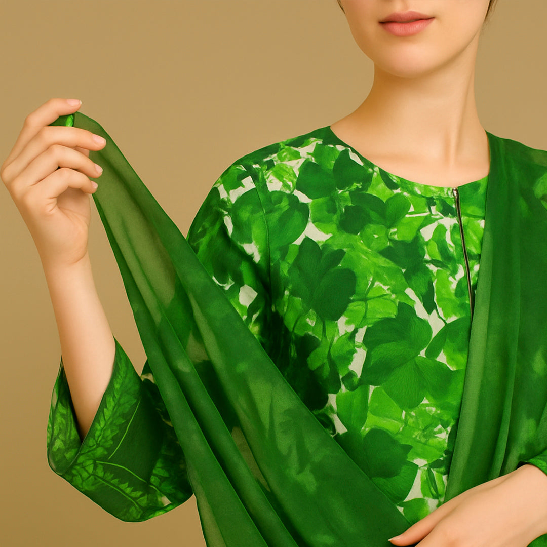 White & Green floral set 1