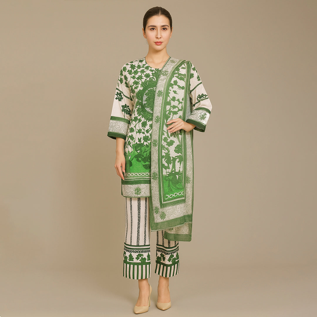 White & Green floral set 2 Secondary image