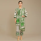 White & Green floral set 2