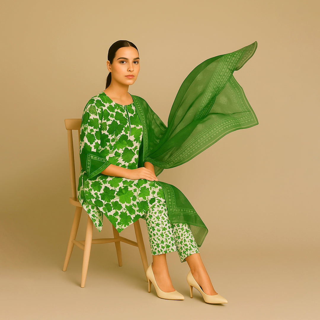 White & Green florat set 5