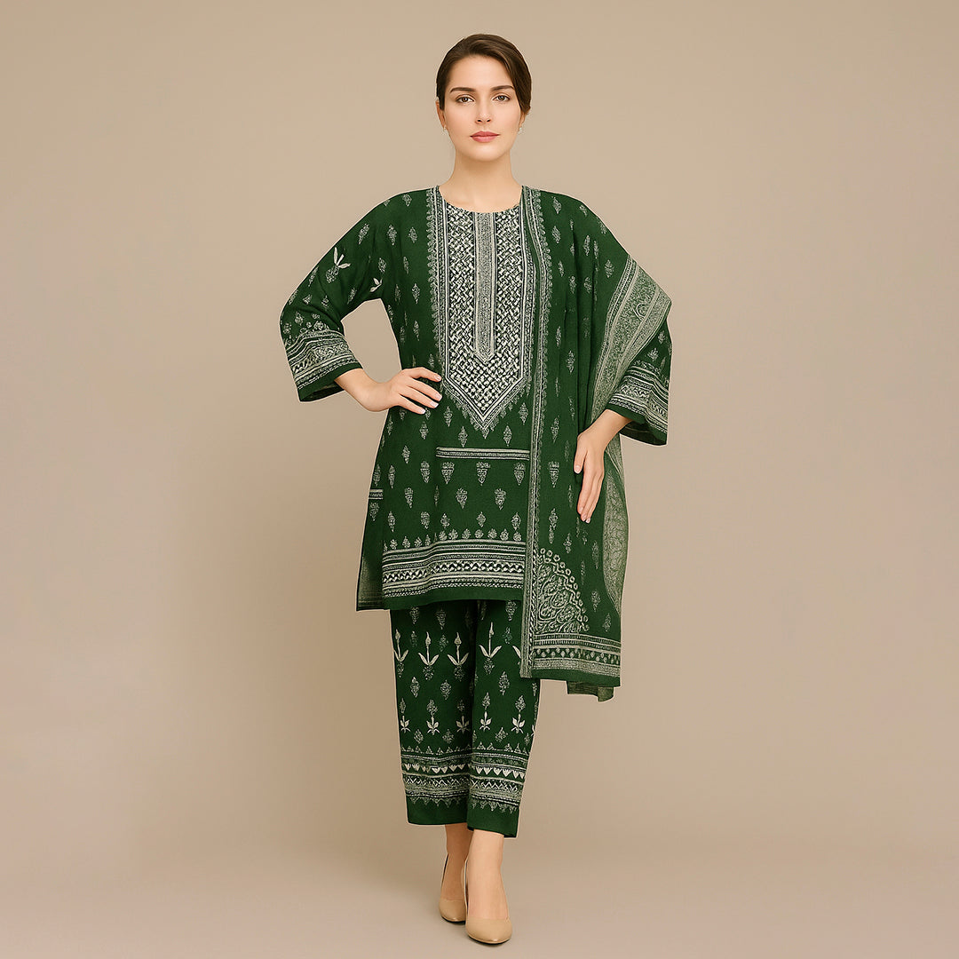 White & Green floral set 4