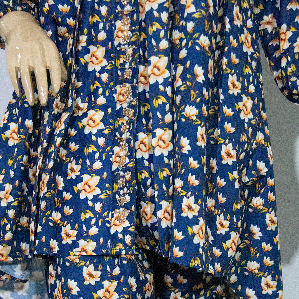 Blue floral design-2