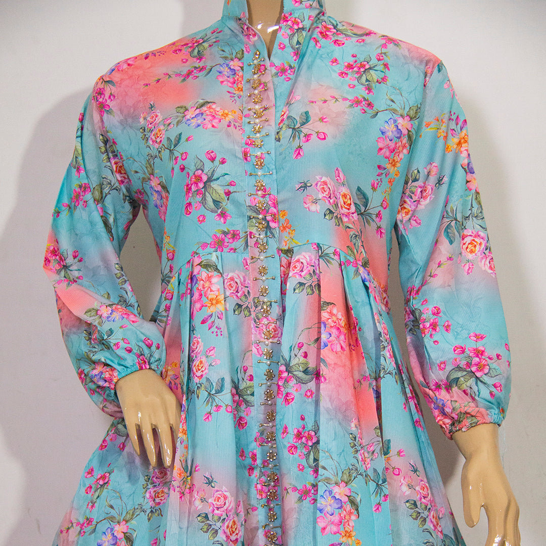 Light Blue floral design-6