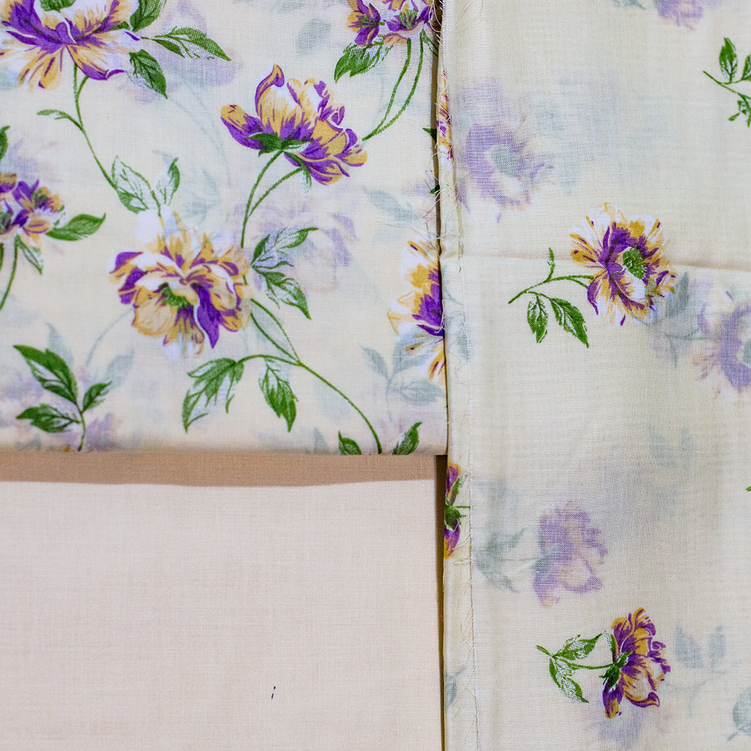 Cream White Floral Print-9