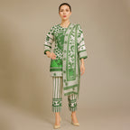 White & Green floral set 2