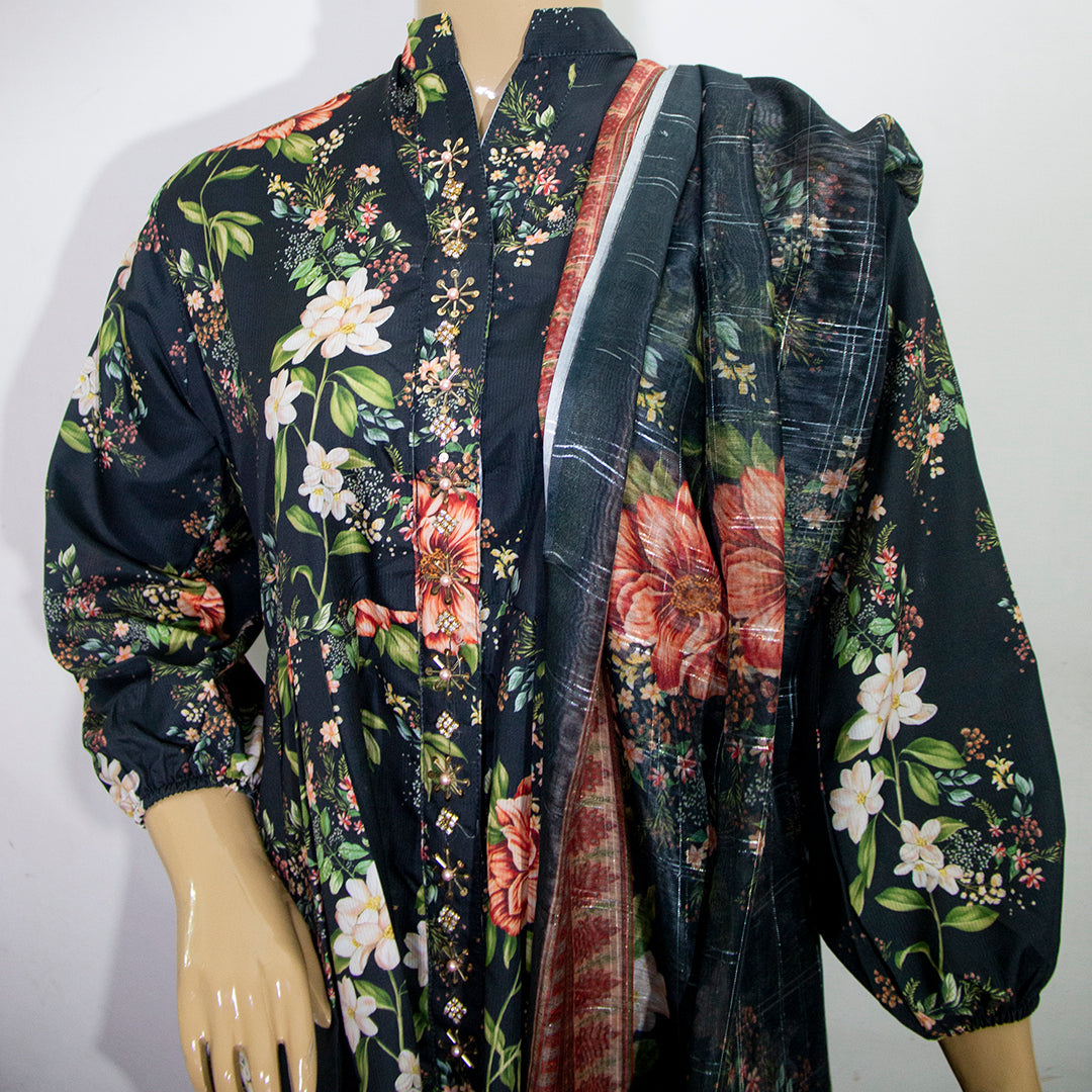 Black floral design-1 Main image