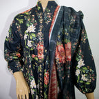 Black floral design-1