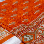 White & Orange Floral Print-10