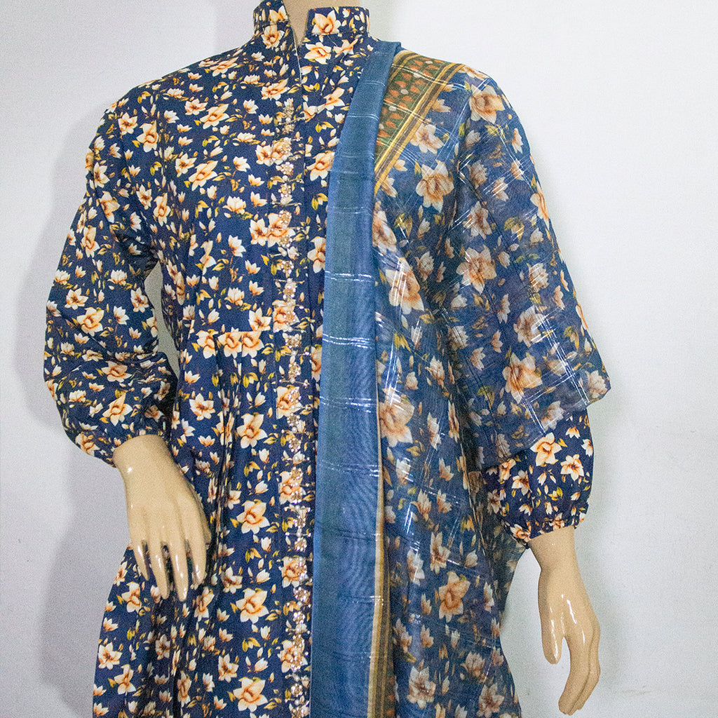 Blue floral design-2