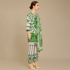 White & Green floral set 2