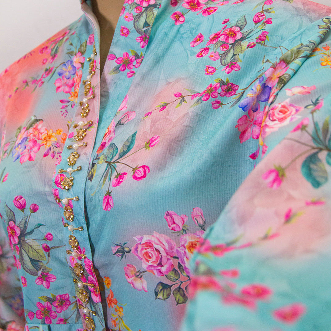 Light Blue floral design-6