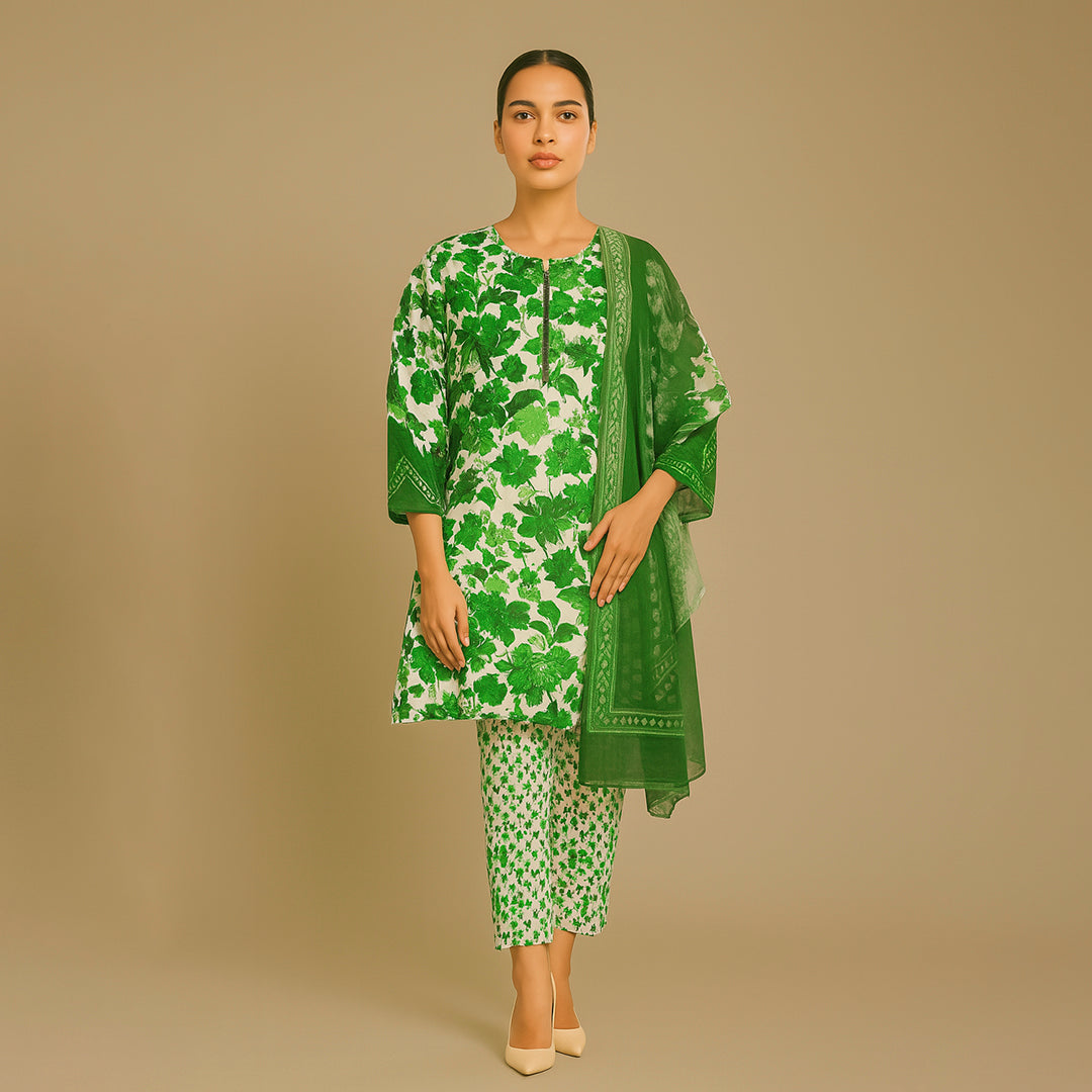 White & Green florat set 5 Secondary image