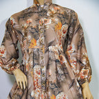 Brown floral design-5