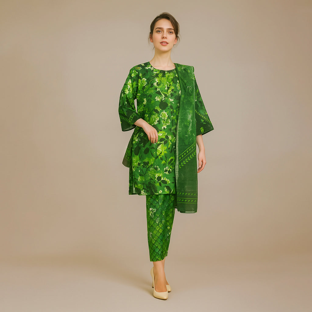 White & Green floral set 1