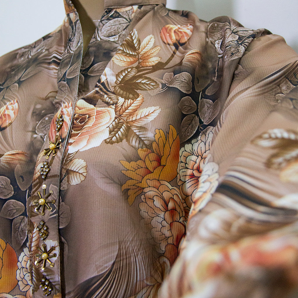 Brown floral design-5