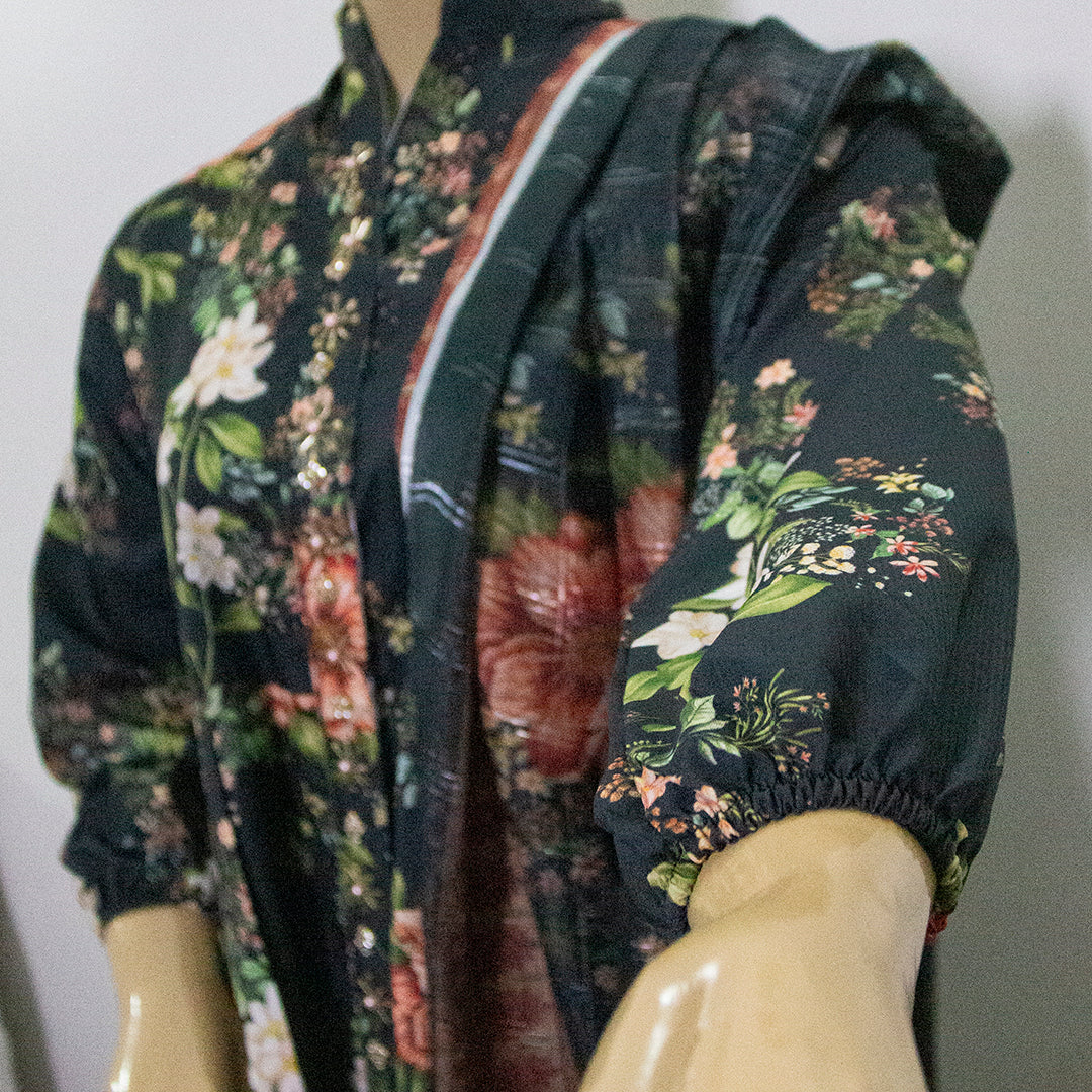 Black floral design-1