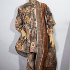 Brown floral design-5