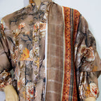 Brown floral design-5