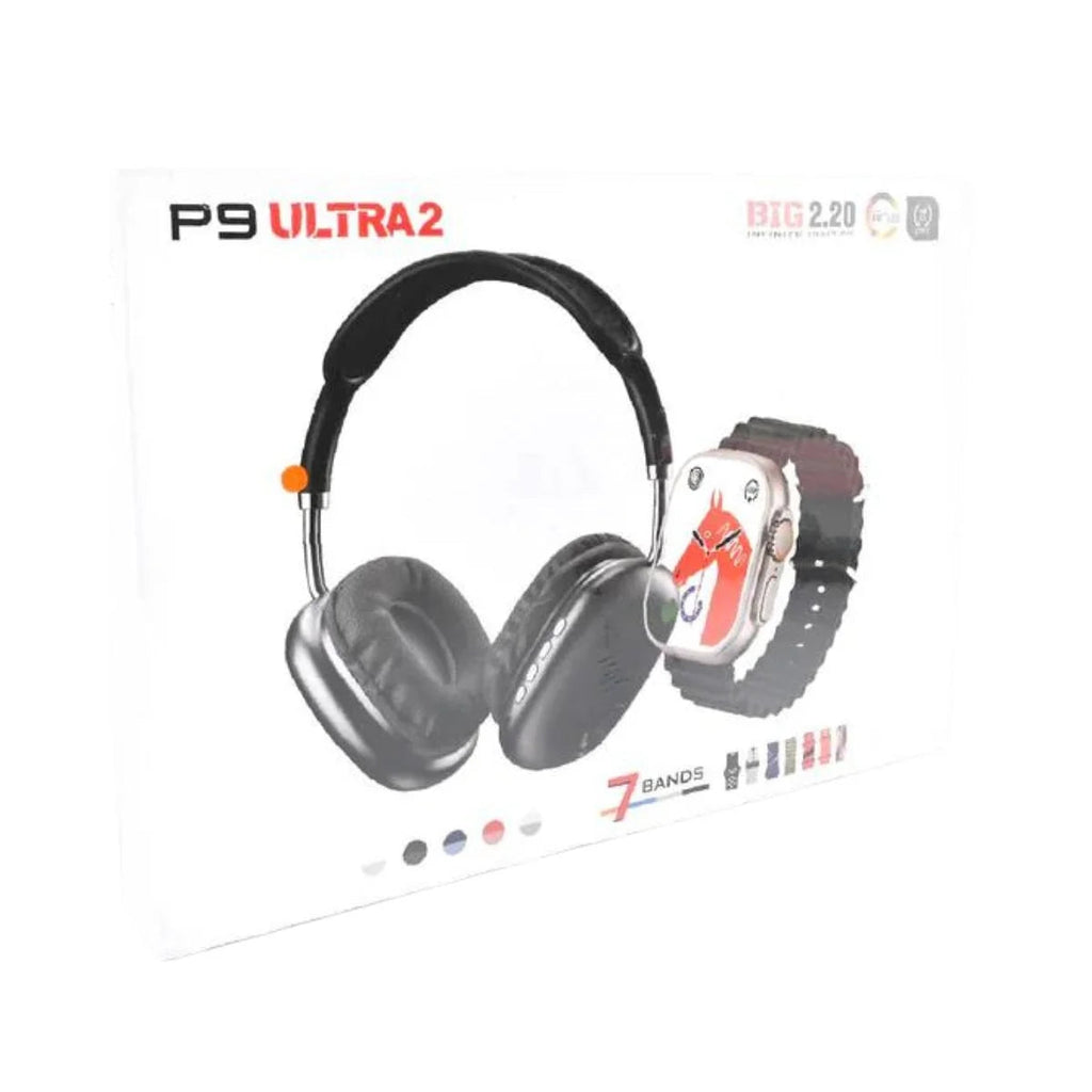 P9 Ultra 2 Smartwatch & Headphones Combo