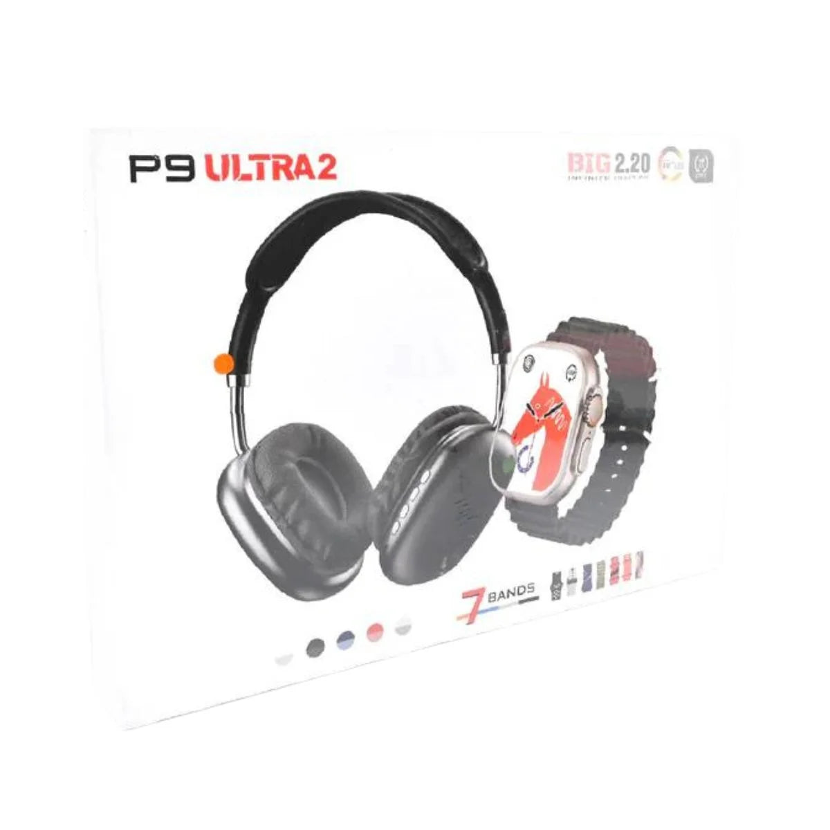 P9 Ultra 2 Smartwatch & Headphones Combo