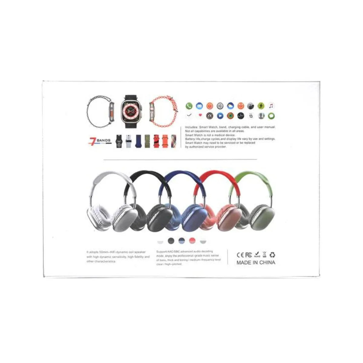 P9 Ultra 2 Smartwatch & Headphones Combo Secondary image