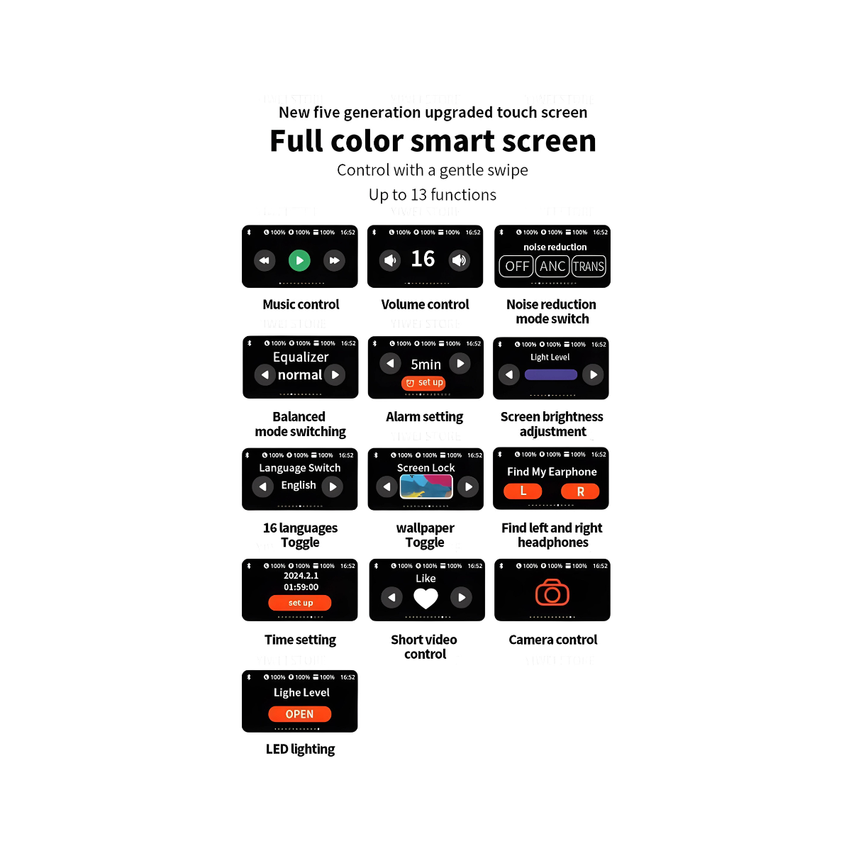A9 Pro Earbuds with ANC Display Case