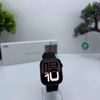 Smartwatch on a stand with a blurred background