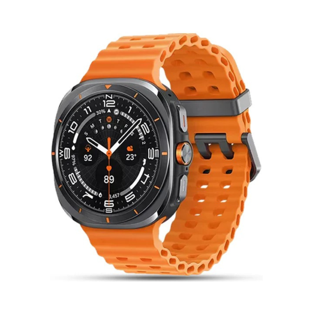 JS Watch 7 Ultra 47mm rugged smart watch with orange strap Main image