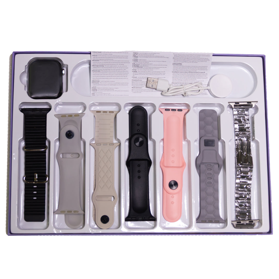 MK-X30 Series 10 Set of watch bands and accessories in a packaging box on a white background